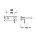 Monomando lavabo mural tres max empotrado 180 mm cromo 06230031