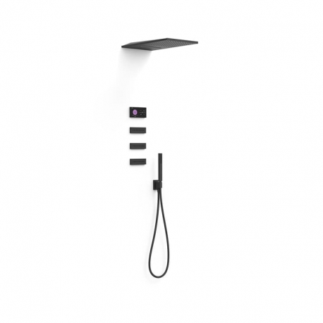 Termostatica kit ducha electronico tres exclusive shower technology negro mate 09286408nm