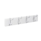 PERCHA PARED NESU 4 GANCHOS BLANCOS MADERA BLANCA 7,8CM
