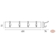 PERCHA PARED NESU 4 GANCHOS BLANCOS MADERA BLANCA 7,8CM
