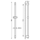 Barra deslizante para ducha tres 161838