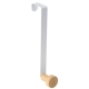 Gancho puerta blanco 40x200mm pomo haya
