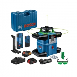 NIVEL LASER GIRATORIO BOSCH GRL 650 CHVG + MALETIN + PROCORE18V 4AH + GAL 18V-40 + LR 65 G + RB 60 + RC 6 + ACCESORIOS