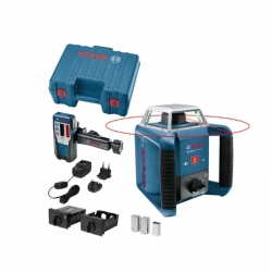 NIVEL LASER GIRATORIO BOSCH GRL 400 H + MALETIN + BATERIA NIMH + RECEPTOR LASER R1 + PILA 1,5V LR20 + PILA 9V + ACCESORIOS