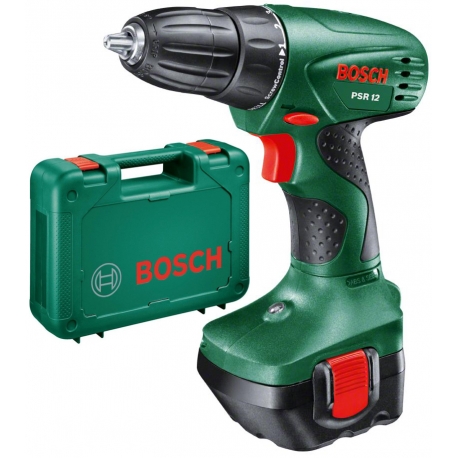 TALADRO BATERIA BOSCH PSR 12 DE NI-CD ATORNILLADOR CON MALETIN
