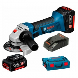 AMOLADORA BATERIA BOSCH GWS 18 V-LI 2 BATE 4,0 Ah Y MALETIN