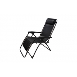 SILLON RELAX PLEGABLE ZERO GRAVITY CON COJIN NEGRO