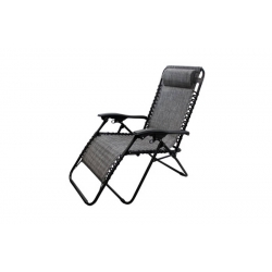 SILLON RELAX PLEGABLE ZERO GRAVITY CON COJIN GRIS