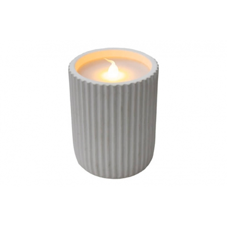 VELA DOLO DE CERA Y CERAMICA 20 LM LUZ EFECTO LLAMA