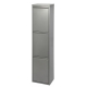 Cubo de reciclaje duett 3 compartimentos gris metalico