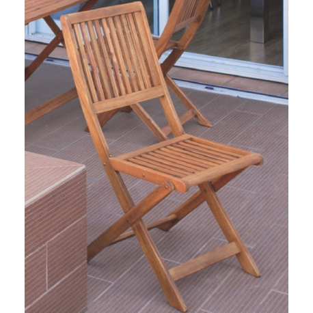 Silla de jardin madera tropical acacia fsc
