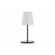 LAMPARA DE MESA DE METAL BLANCA 38CM USB RECARGABLE 