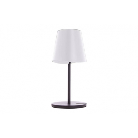 LAMPARA DE MESA DE METAL BLANCA 38CM USB RECARGABLE 