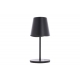 LAMPARA DE MESA DE METAL NEGRO 38CM USB RECARGABLE 