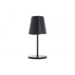 LAMPARA DE MESA DE METAL NEGRO 38CM USB RECARGABLE 