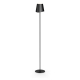 LAMPARA DE PIE DE METAL NEGRO 130CM USB RECARGABLE