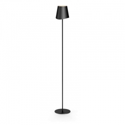 LAMPARA DE PIE DE METAL NEGRO 130CM USB RECARGABLE