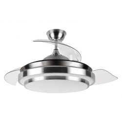 VENTILADOR DE TECHO PALAS RETRACTIL ACERO PLAFON Ø50CM 35W