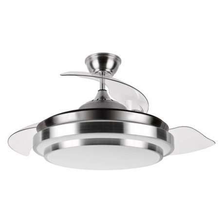 VENTILADOR DE TECHO PALAS RETRACTIL ACERO PLAFON Ø50CM 35W