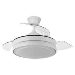 Ventilador de techo palas retractil mini blanco plafon Ø40cm 35w