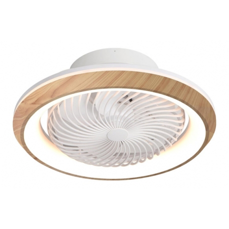 Ventilador de techo plafon madera 14w 49 x 21 cm