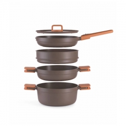 BATERIA DE COCINA APILABLE BRA COMPAC 24CM