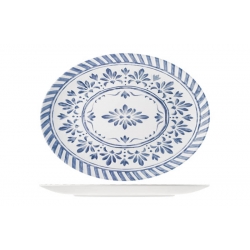 Bandeja melamina azulejo oval 35x26cm