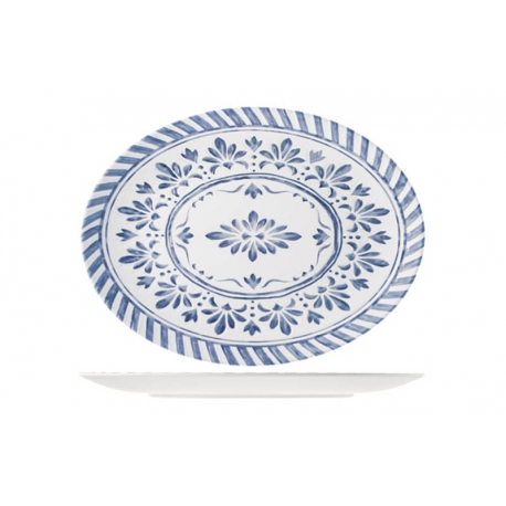 Bandeja melamina azulejo oval 35x26cm