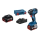 Atornillador de impacto a bateria bosch gdr 18v-200 + 2 gba 18v 4ah + gal 18v-40 + l-case