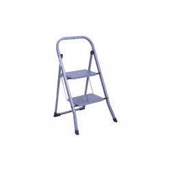 Escalera metalica praktico 2 peldaños gris