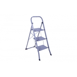 Escalera metalica praktico 3 peldaños gris