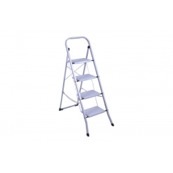 Escalera metalica praktico 4 peldaños gris