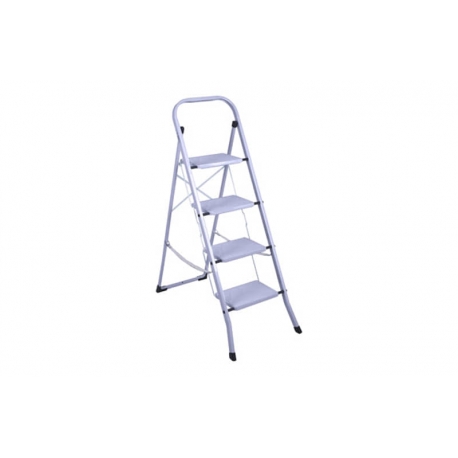 Escalera metalica praktico 4 peldaños gris