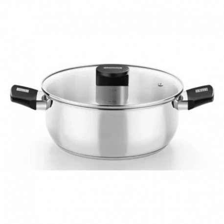 CACEROLA CON TAPA DE CRISTAL MONIX ELITE 24 CM