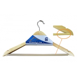 PERCHA MADERA CON BARRA ANTIDESLIZANTE 3 UNIDADES