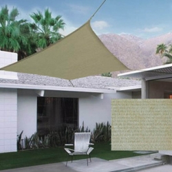 TOLDO VELA NATUUR SOMBREO CUADRADO POLIETILENO 5X5M TIERRA