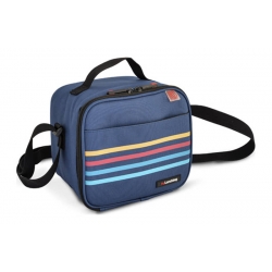 BOLSA PORTA ALIMENTOS IRIS CITY PRINTING AZUL RAYAS