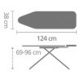 Tabla de planchar brabantia denim negra 124 x 38 cm