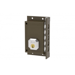 Cerradura sobreponer bombillo 50mm derecha marron