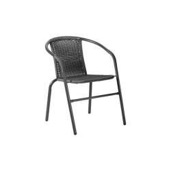 SILLA ACERO RATAN SINTETICO GRIS ANTRACITA