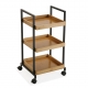 CARRITO MULTIUSOS 3 ESTANTERIAS BAMBU 37,5 X 34 X 70 CM