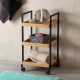CARRITO MULTIUSOS 3 ESTANTERIAS BAMBU 37,5 X 34 X 70 CM