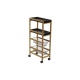 CARRO CON RUEDAS 2 CESTAS 40 X 22 X 83 CM NEGRO