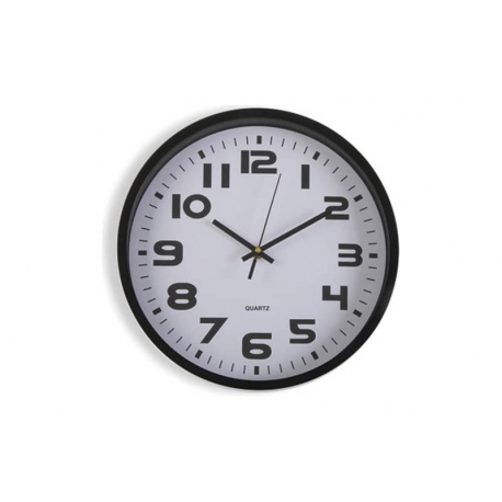 RELOJ DE PARED REDONDO Ø 30,5 CM NEGRO