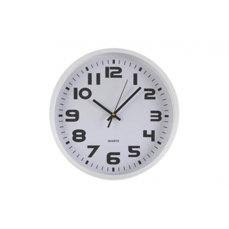 Reloj de pared redondo Ø 30,5 cm blanco