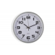 Reloj de pared redondo Ø 30,5 cm plata