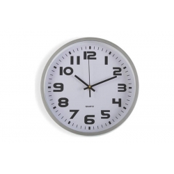 Reloj de pared redondo Ø 30,5 cm plata