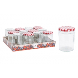 Tarro cristal conserva tapa metal 12 uds 450 ml