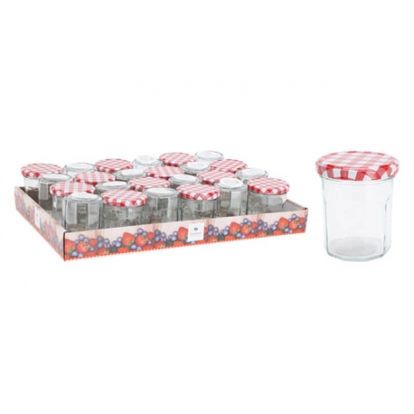 Tarro cristal conserva tapa metal 24 uds 190 ml