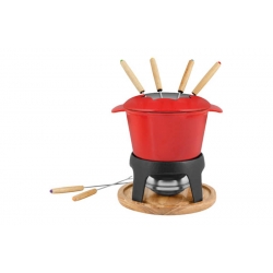 FONDUE HIERRO FUNDIDO 11 PIEZAS ROJA